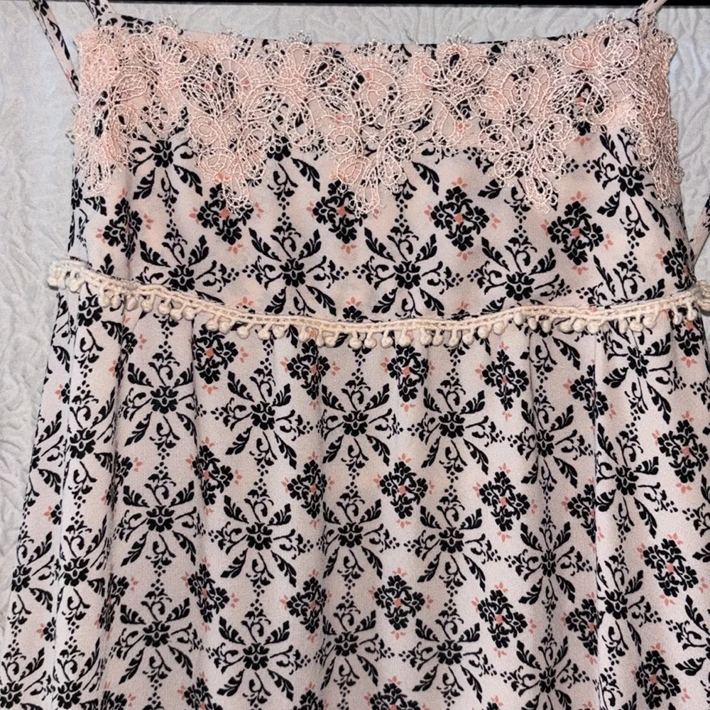 Living Doll Los Angeles Floral Halter Spaghetti Strap Maxi Dress - Picture 2 of 9